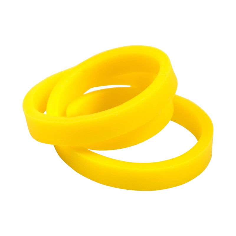 JAM PAPER Colorful Rubber Bands - Size 33 - Yellow Rubberbands - 100/Pack - Image 4